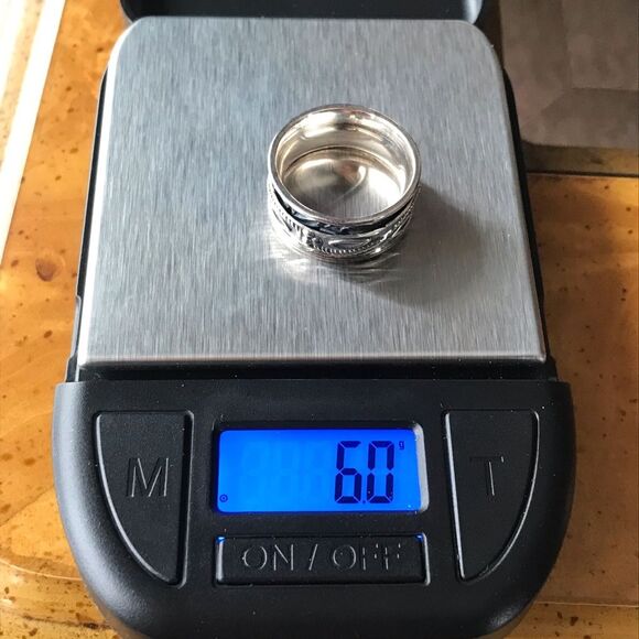 Sterling Silver Flower Band Ring Size 6 - Picture 4 of 8